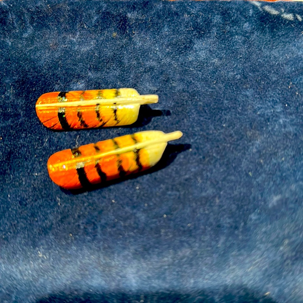Red tail, hawk hair clips artist made